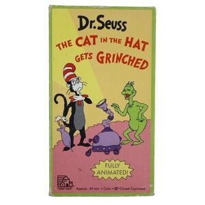 Vintage Dr. Seuss The Cat In The Hat Gets Grinched VHS Random House Home Video